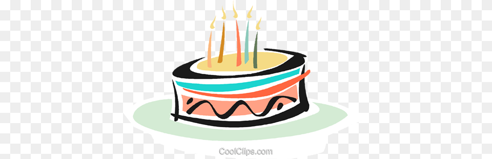 Birthday Cake Royalty Vector Clip Art Illustration, Birthday Cake, Cream, Dessert, Food Free Png Download