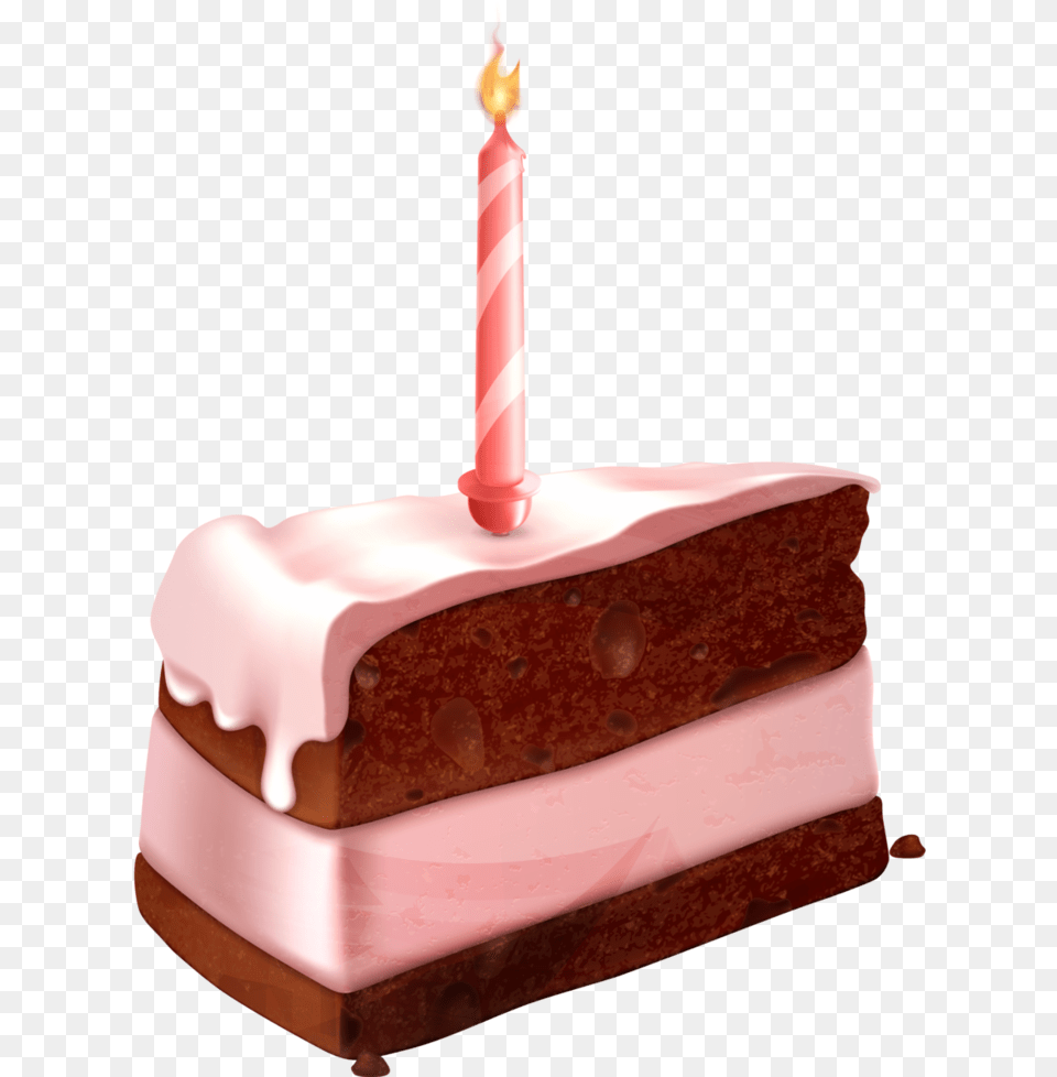 Birthday Cake Slice Clipart Cake, Birthday Cake, Cream, Dessert, Food Free Png Download