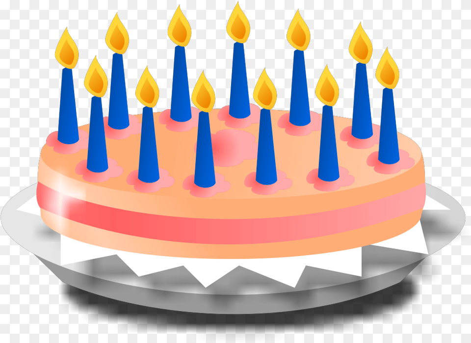 Birthday Cake Svg Clip Arts Download Download Clip Art Birthday 12 Candles Clipart, Birthday Cake, Cream, Dessert, Food Png Image