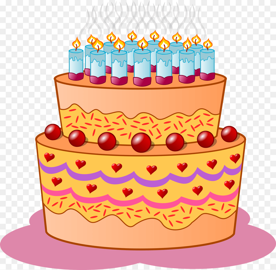 Birthday Cake Svg Vector File Vector Clip Art Svg Birthday Cake Clip Art, Birthday Cake, Cream, Dessert, Food Png Image