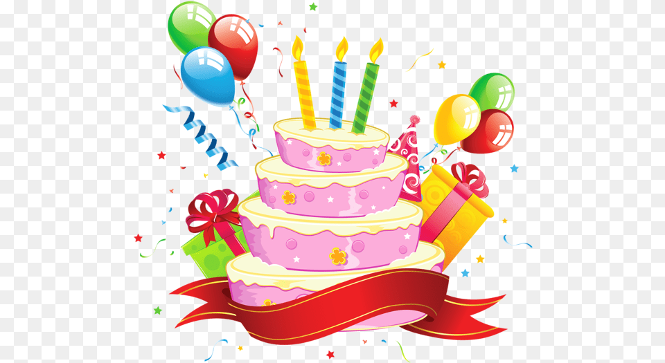 Birthday Cake Transparent Clipart Bolo De Aniversario Imagens, Birthday Cake, Cream, Dessert, Food Png Image