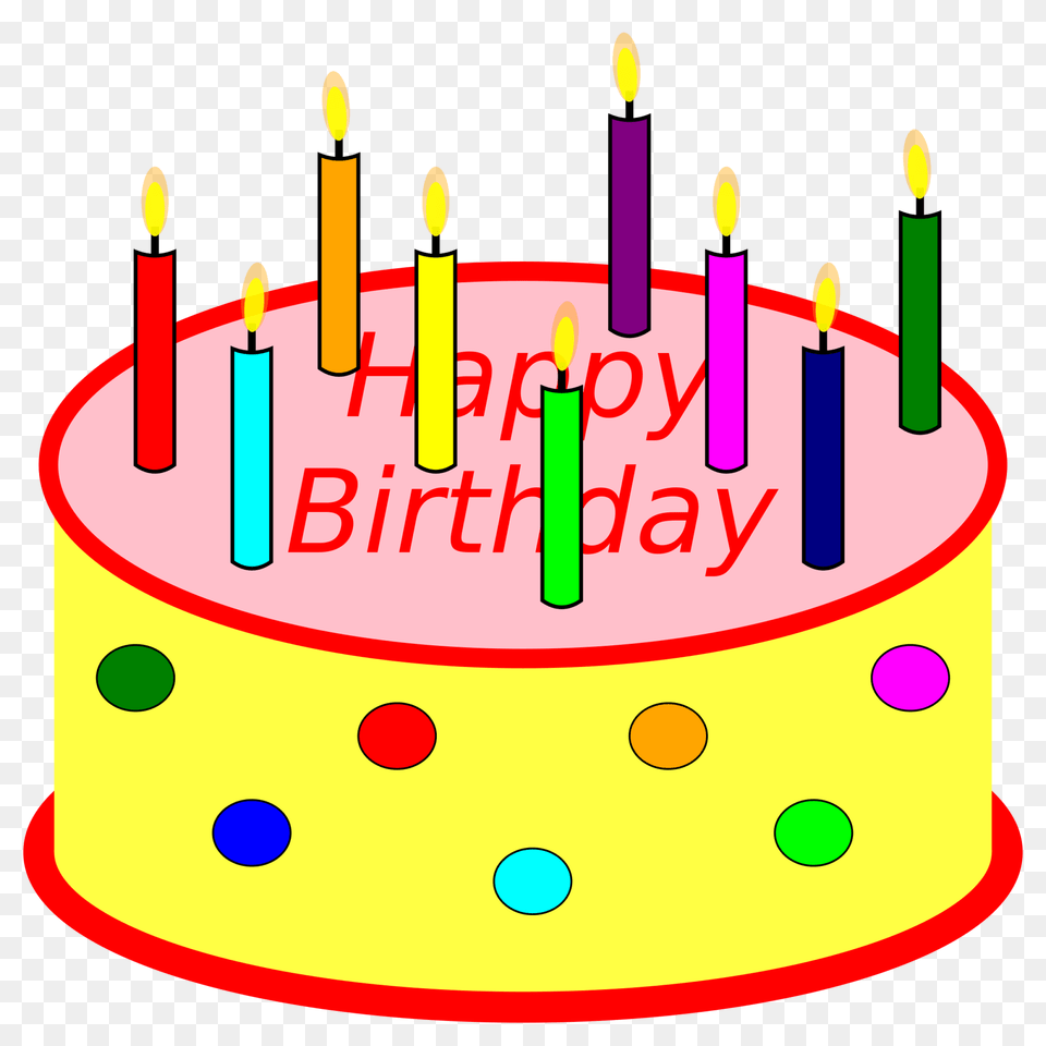 Birthday Cake Clipart Clipart Birthday Cake With Candles, Birthday Cake, Cream, Dessert, Food Free Transparent Png