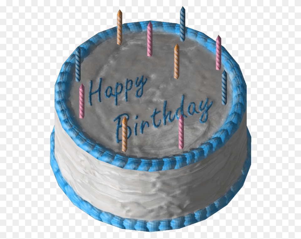 Birthday Cake Transparent Image And Clipart Transparent Blue Birthday Cake, Birthday Cake, Cream, Dessert, Food Png
