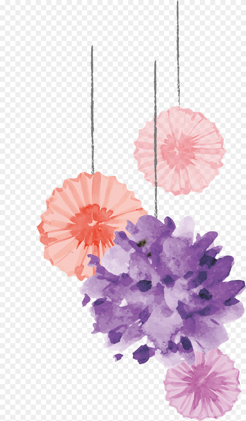 Birthday Cake Wedding Invitation Clip Art Watercolor Purple Flower Design, Plant, Paper Free Png Download