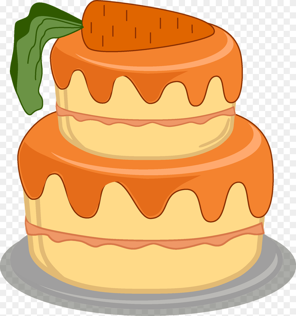 Birthday Cake With A Carrot Clipart, Cream, Dessert, Food, Icing Free Transparent Png