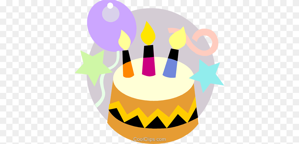Birthday Cake With Balloons Royalty Vector Clip Art, Birthday Cake, Cream, Dessert, Food Free Transparent Png
