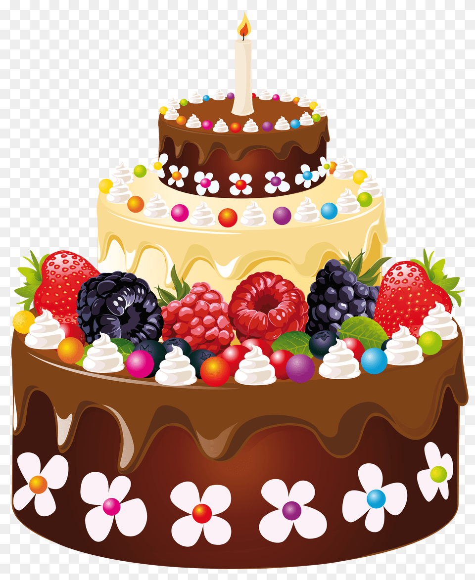 Birthday Cake With Candle Clipart Image Tarta De Birthday Cake Images Hd, Torte, Food, Dessert, Cream Free Png
