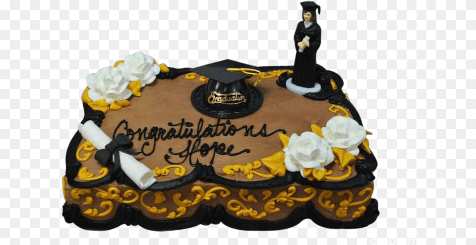 Birthday Cake With Graduation Cap, Birthday Cake, Cream, Dessert, Food Png