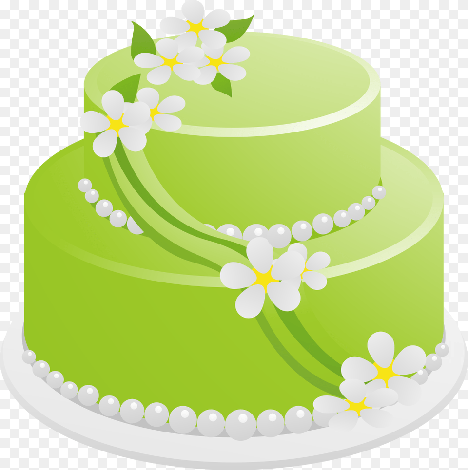 Birthday Cakepastelesicing Clipart Royalty Svg Green Birthday Cake, Birthday Cake, Cream, Dessert, Food Free Png Download
