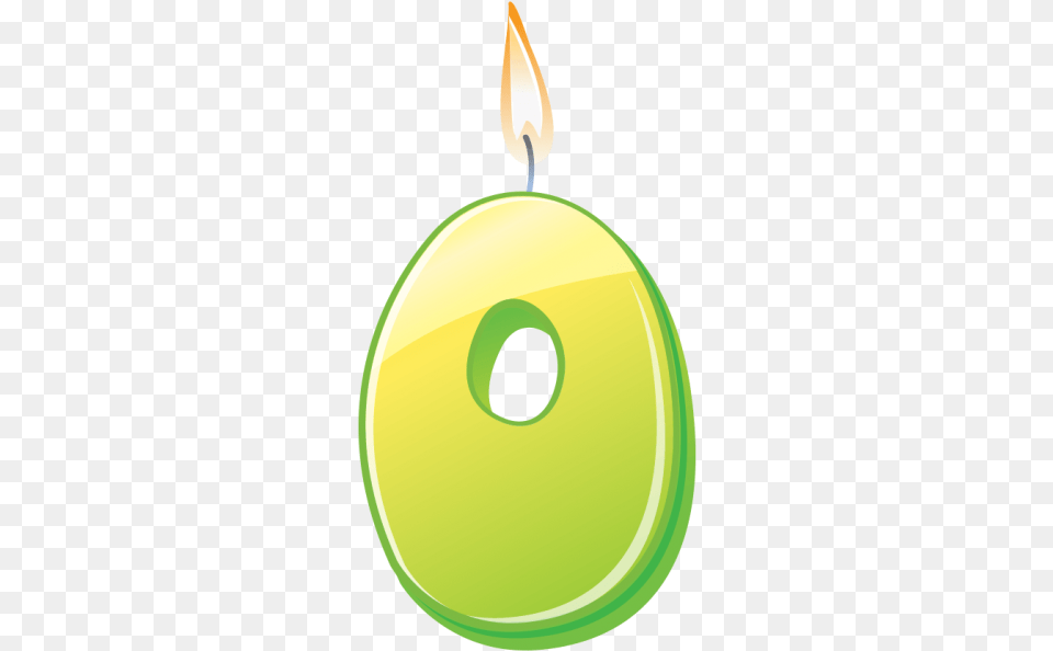 Birthday Candle Number 0 Searchpng Circle, Disk Png Image