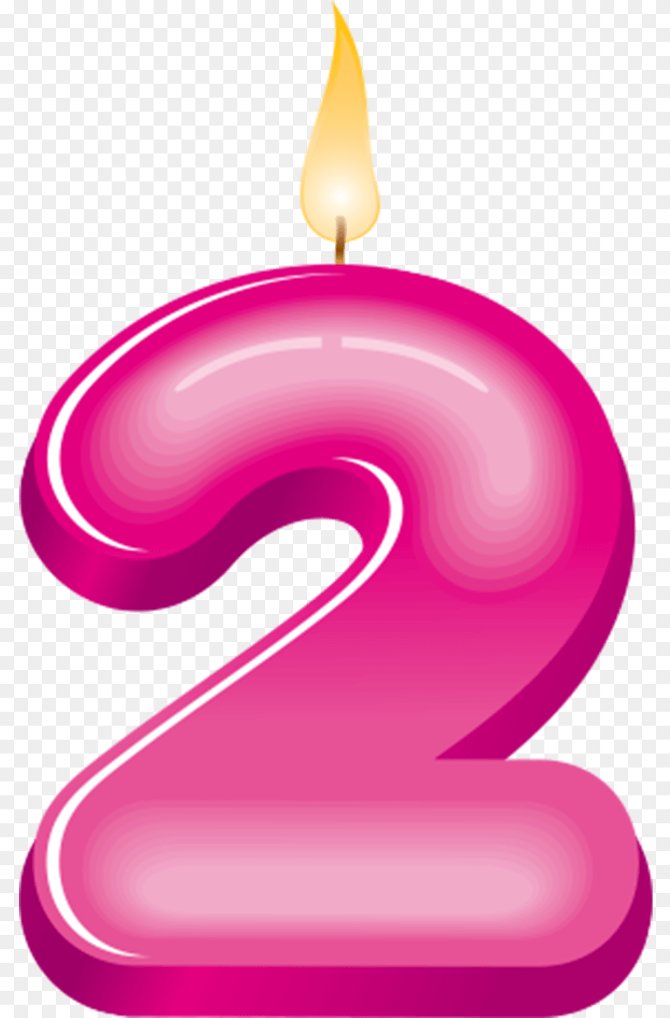 Birthday Candle Number 2 Searchpng Birthday Candle Numbers, Symbol, Text Free Png Download