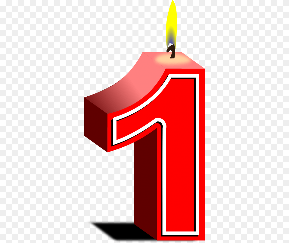 Birthday Candles 1 Years Icon Number 1 Candle, Dynamite, Weapon Png Image