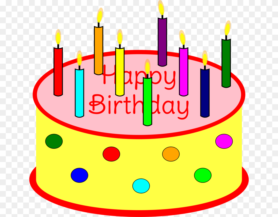 Birthday Candles Birthday Cake Cupcake, Birthday Cake, Cream, Dessert, Food Free Png Download