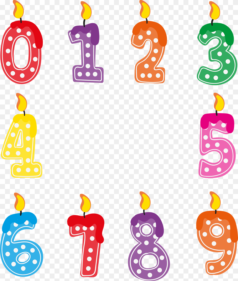Birthday Candles Clipart Birthday Number Candles, Symbol, Text Free Png Download