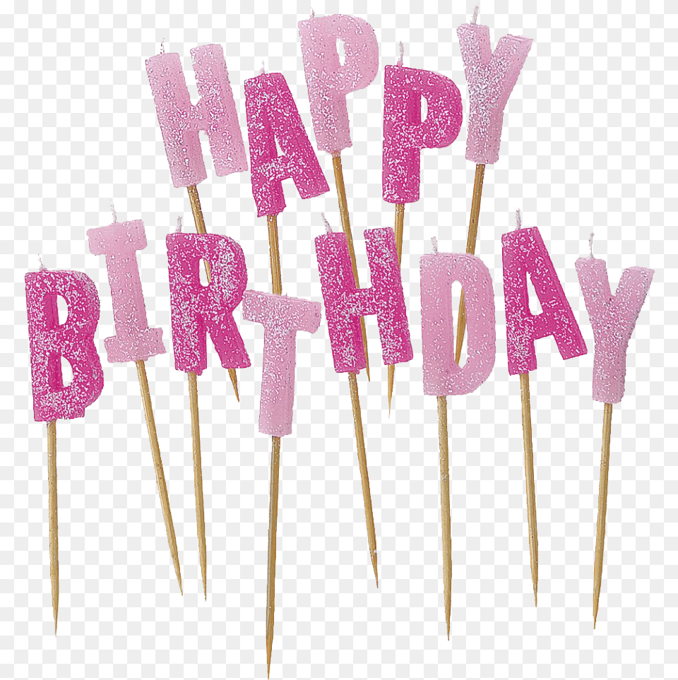 Birthday Candles Sticks Pink Happy Birthday Candles, Blade, Dagger, Knife, Weapon Png Image
