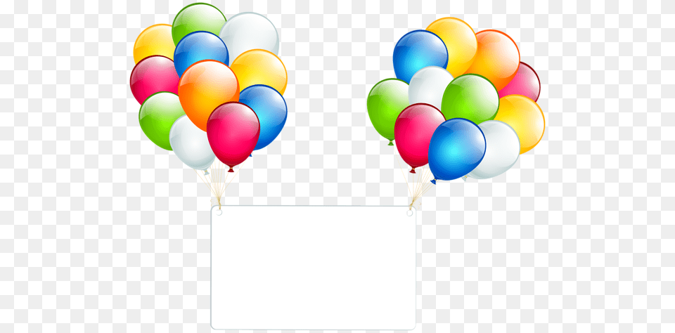 Birthday Card With Balloons Clip Art Clipart, Balloon, White Board Free Transparent Png
