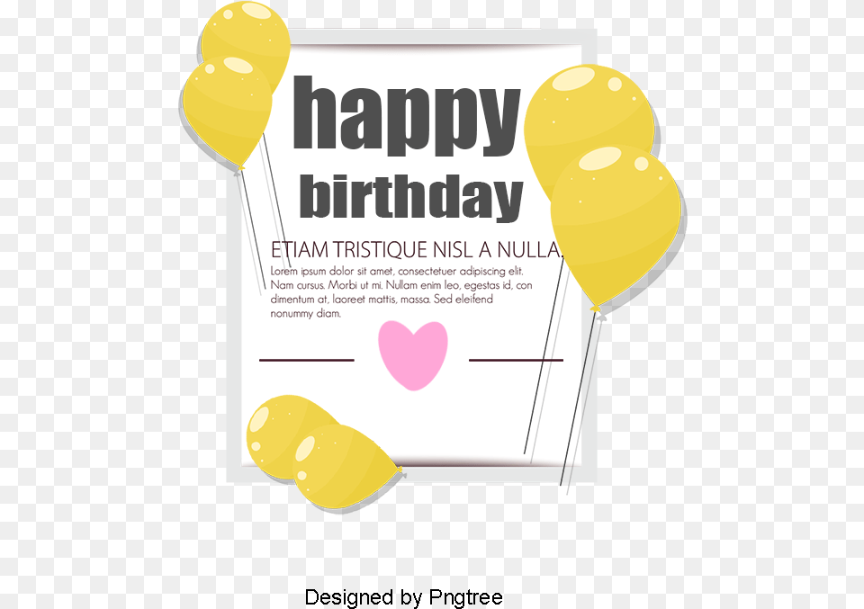 Birthday Cards Illustration, Advertisement, Balloon, Poster Png Image