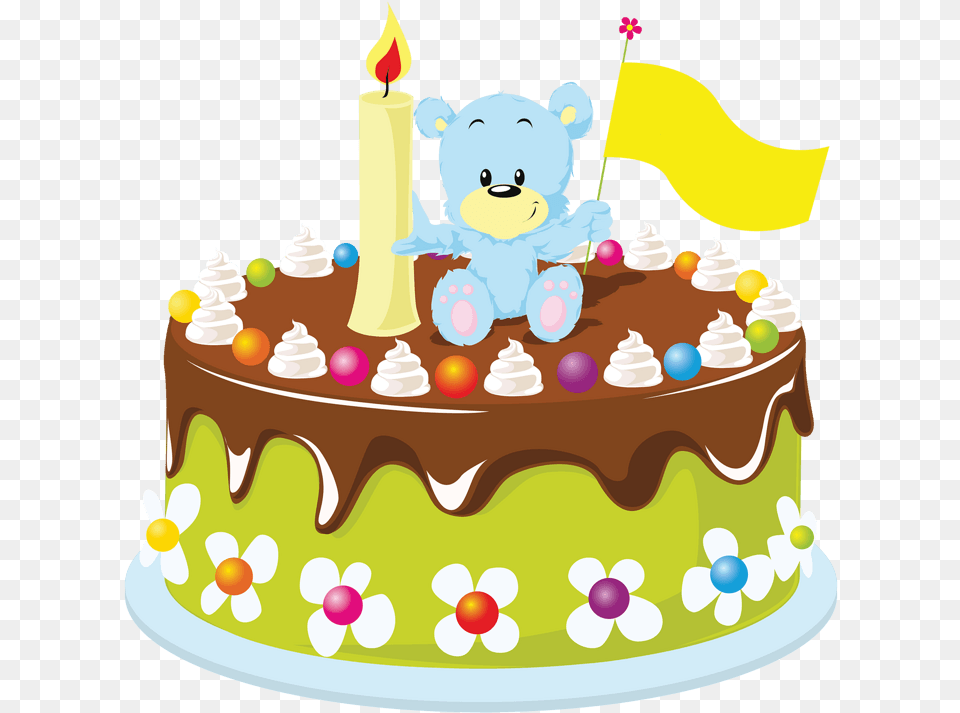 Birthday Cartoon Cake Clipart, Dessert, Birthday Cake, Cream, Food Free Png Download