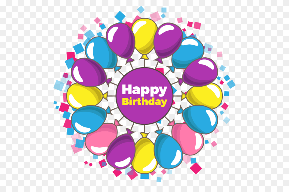 Birthday Celebration, Art, Graphics, Balloon, Confetti Png Image