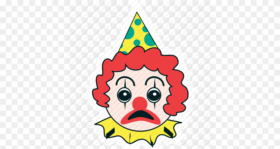 Birthday Celebration Clown Expression Face Party Sad Icon, Clothing, Hat, Performer, Person Free Transparent Png