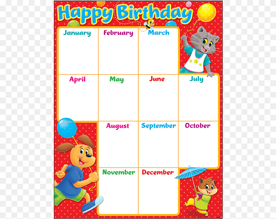 Birthday Charts For Class, Text, Baby, Person, Calendar Free Png
