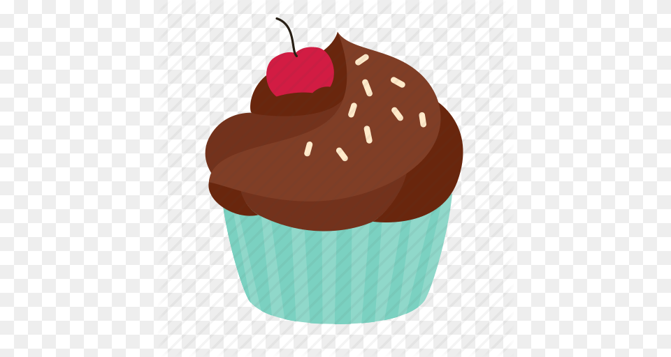 Birthday Chocolate Crumble Cupcake Dessert Sweet Icon, Cake, Cream, Food Free Png