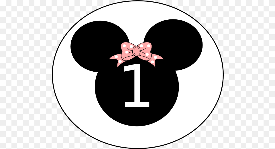 Birthday Clip Art Cabeza De Minnie Mouse, Number, Symbol, Text, Disk Free Png Download