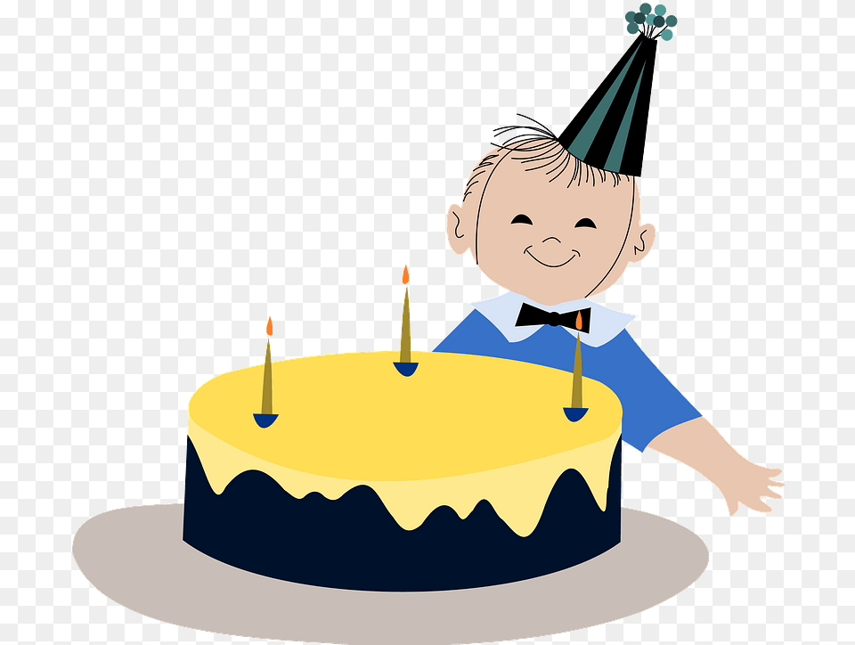 Birthday Clipart Download Child With Birthday Cake Clipart, Person, Birthday Cake, Cream, Dessert Png Image