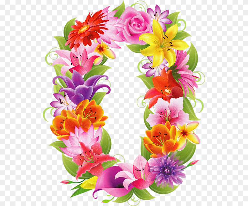 Birthday Clipart Floral Numeros Con Flores, Art, Plant, Flower, Graphics Free Transparent Png