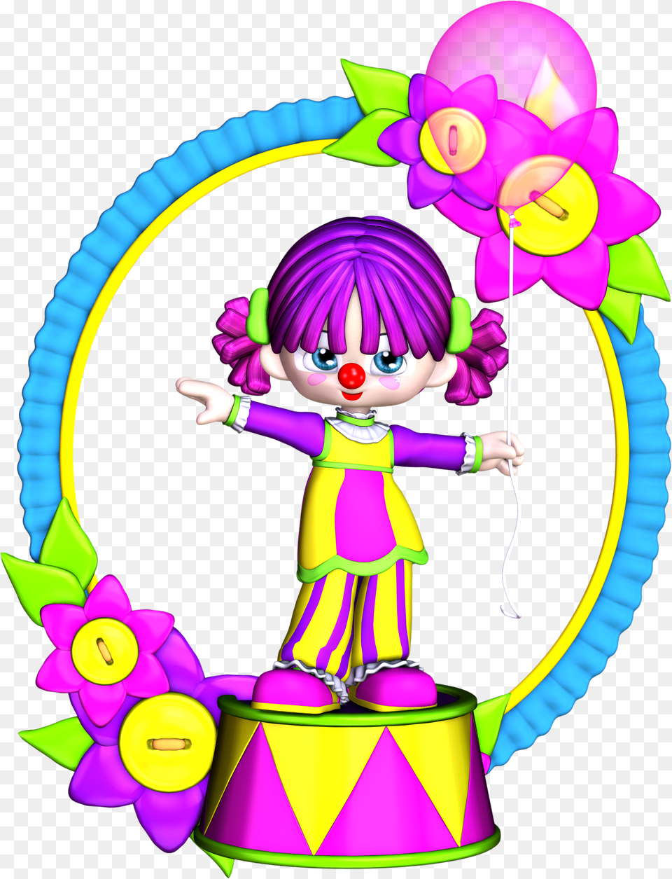 Birthday Clown Clipart, Baby, Person, Performer, Face Free Transparent Png