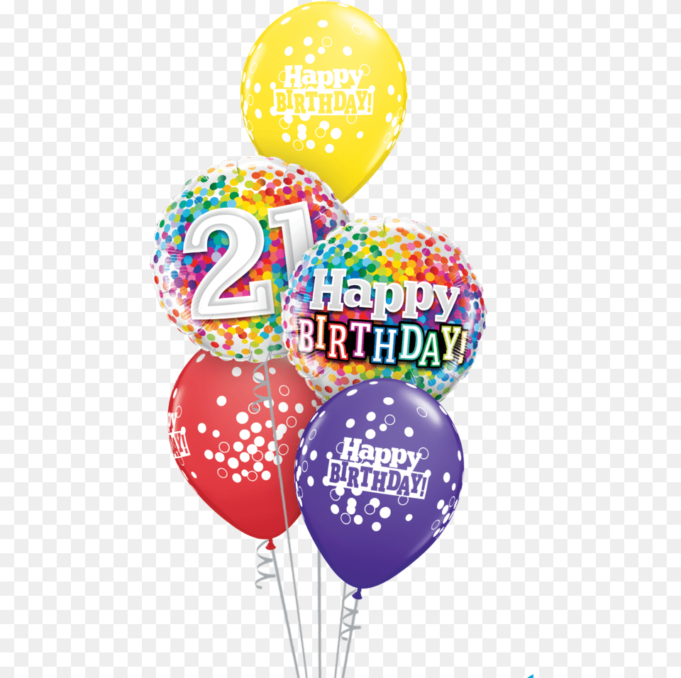 Birthday Confetti Balloon Gift 18quot Happy Birthday Birthday Rainbow Confetti Mylar, People, Person Free Png