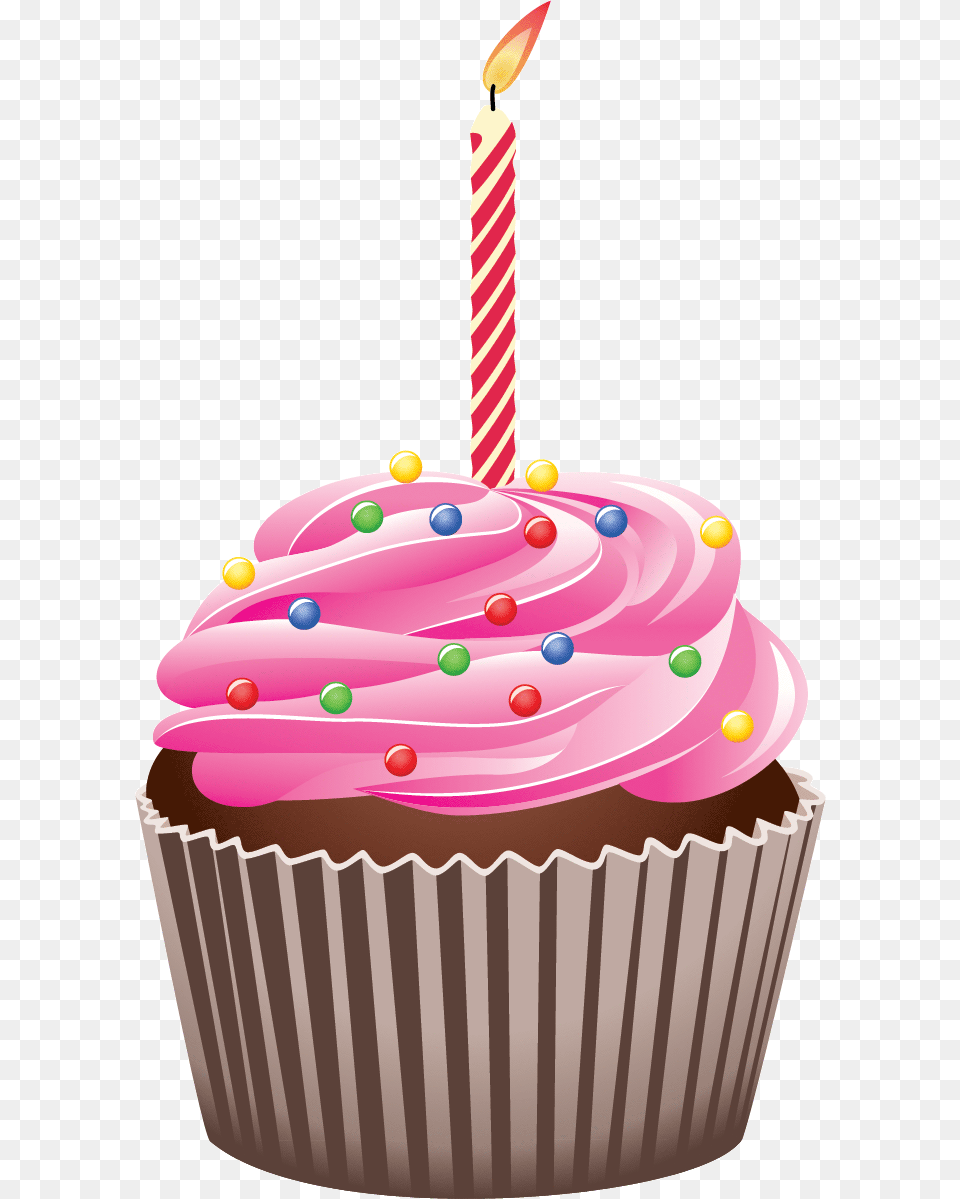 Birthday Cupcake Birthday Cupcake Clip Art, Cake, Cream, Dessert, Food Free Png