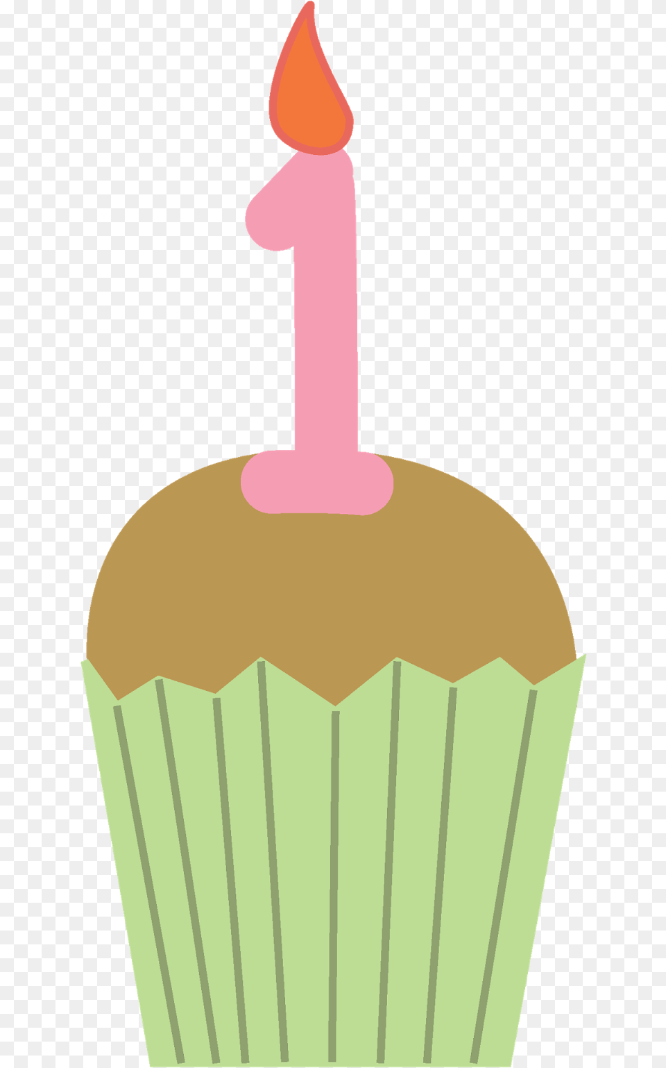 Birthday Cupcake Clipart 4 Cake 1 Year, Cream, Dessert, Food, Icing Free Png Download