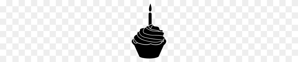 Birthday Cupcake Icons Noun Project, Gray Free Png