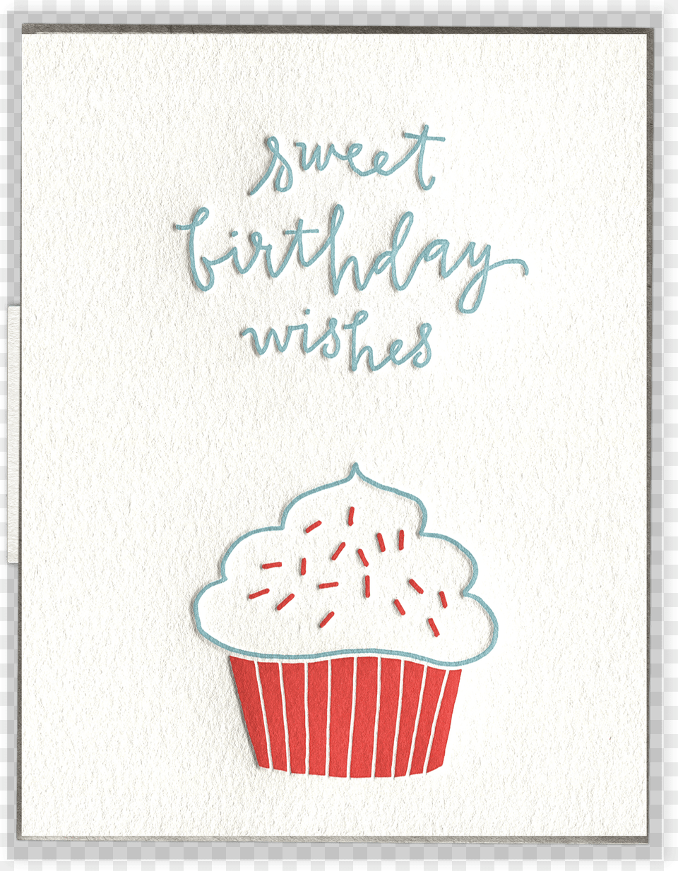 Birthday Cupcake Letterpress Greeting Card Cupcake, Cake, Cream, Dessert, Envelope Png Image