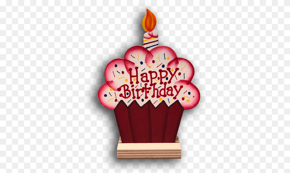 Birthday Cupcake Mini Red Birthday Cupcake, Birthday Cake, Cake, Cream, Dessert Free Png Download