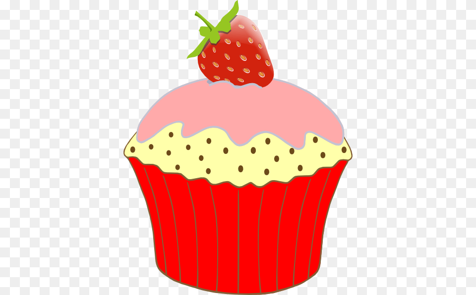 Birthday Cupcakes Clipart Cup Cake Clip Art, Berry, Produce, Plant, Fruit Free Png