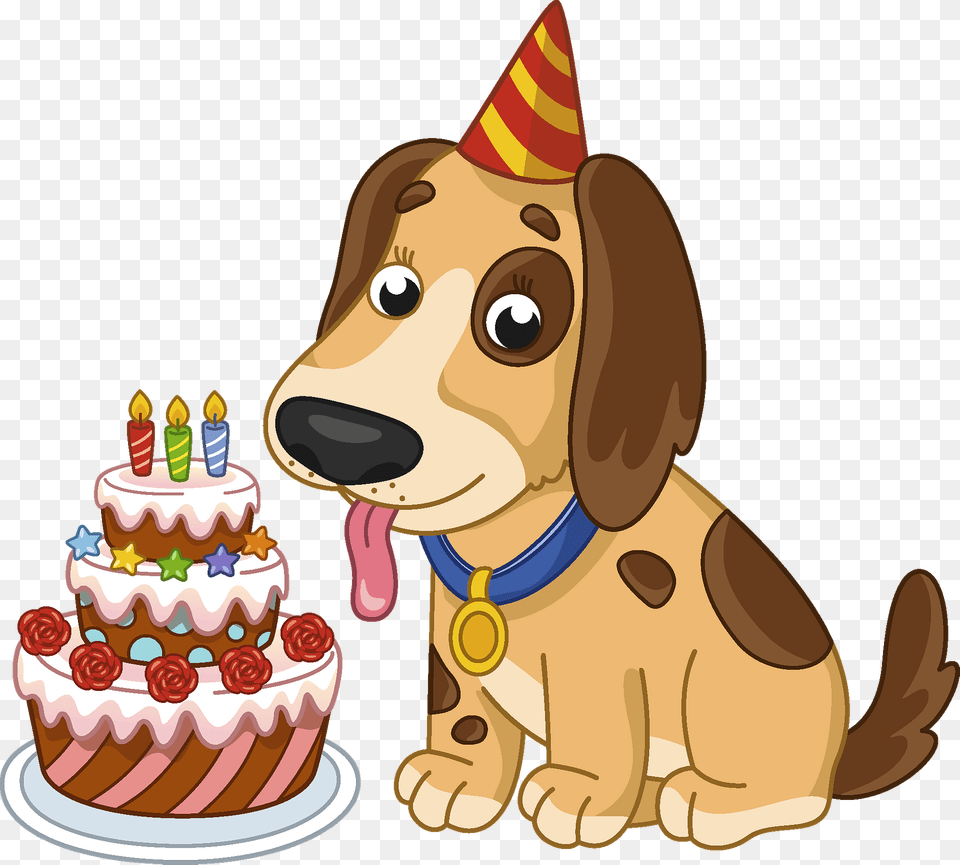 Birthday Dog Clipart, Cream, Birthday Cake, Cake, Food Free Png