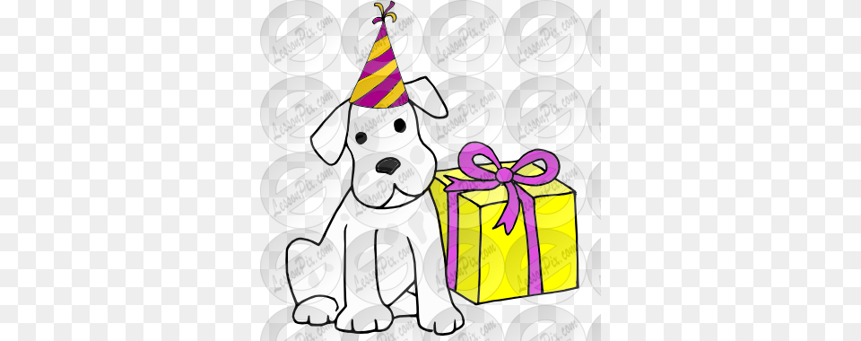 Birthday Dog Picture For Classroom Therapy Use, Clothing, Hat, Face, Head Png