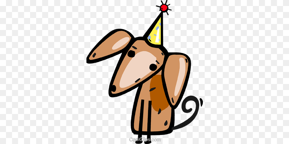 Birthday Dog Royalty Free Vector Clip Art Illustration, Clothing, Hat, Person Png Image