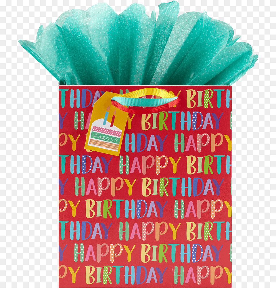 Birthday Fill Medium Gift Bag Birthday Gift Bag, Advertisement, Poster, Paper Free Png Download