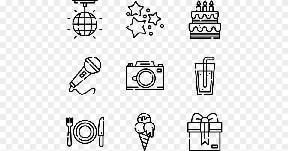 Birthday Fireworks Icons Medieval Icons, Gray Free Transparent Png