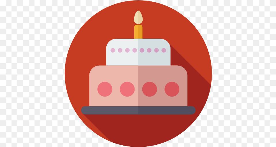 Birthday Flat Icon Food Icon Vector, Birthday Cake, Cake, Cream, Dessert Png Image