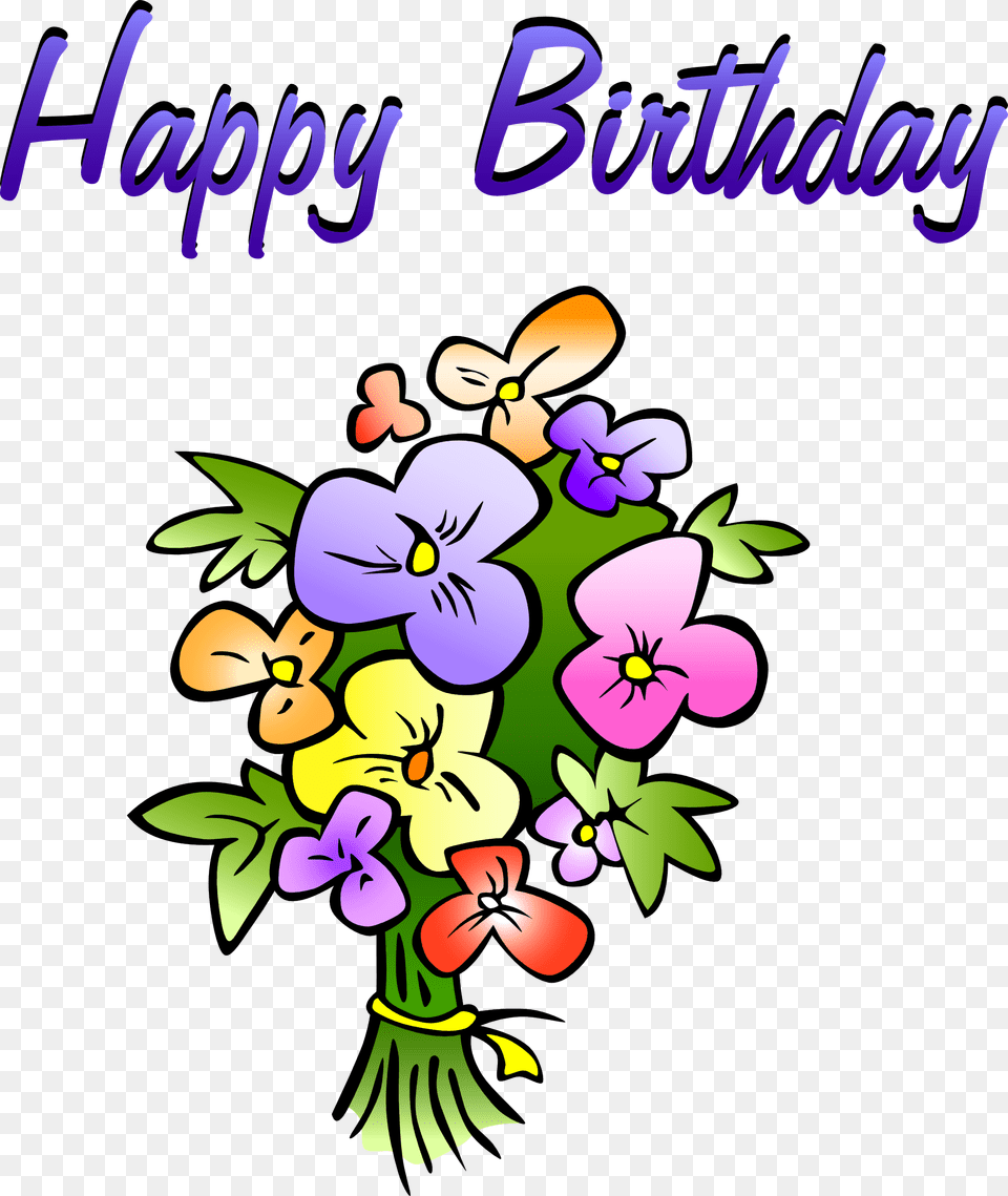 Birthday Flowers Clipart Happy Birthday Clipart Flowers, Art, Plant, Graphics, Flower Png
