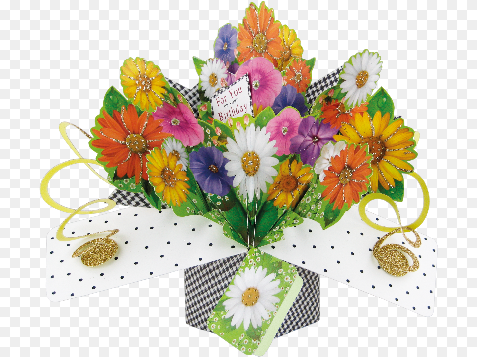 Birthday Flowers Pop Up Greeting Card Tarjeta De De Naturaleza, Flower, Flower Arrangement, Flower Bouquet, Plant Free Png