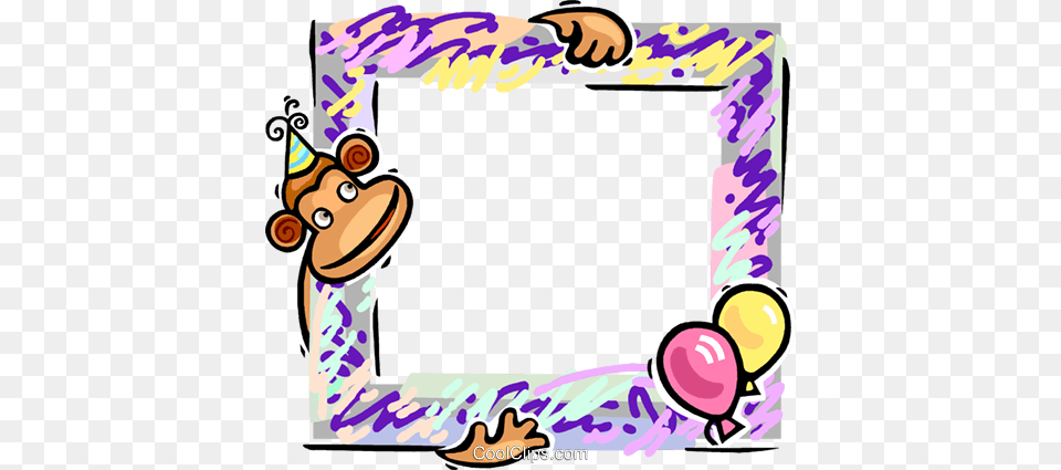 Birthday Frame Royalty Vector Clip Art Illustration, Balloon, Animal, Canine, Dog Png