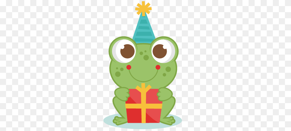 Birthday Frog Svg Scrapbook Cut File Cute Clipart Files Cute Frog Clipart, Clothing, Hat Free Png Download