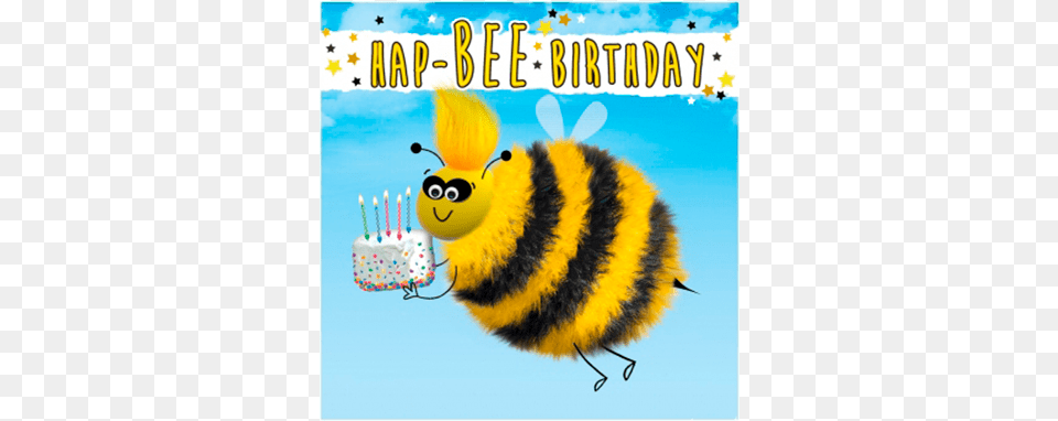 Birthday Funky Quirky Unusual Modern Cool Card Cards Happy Birthday Hap Bee Birthday, Person, People, Food, Dessert Free Transparent Png