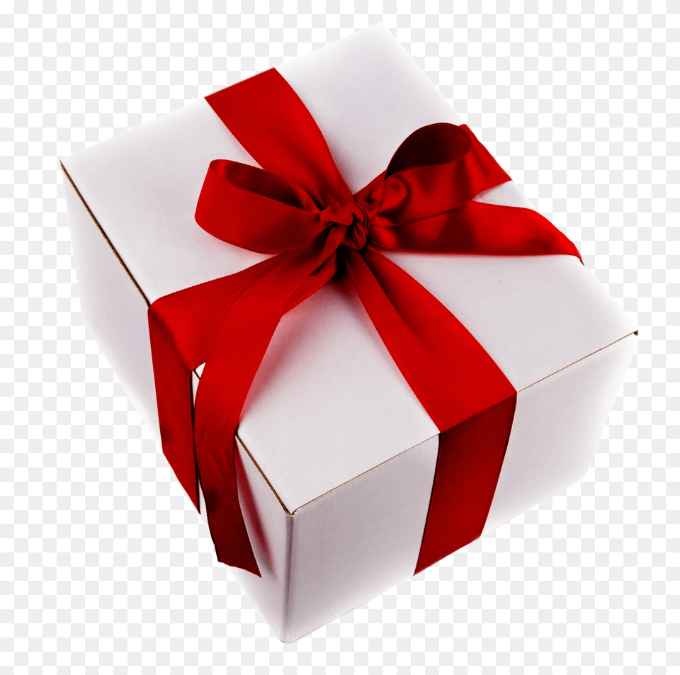 Birthday Gift White Red Ribbon And Bow Present, Box, Accessories, Bag, Handbag Png