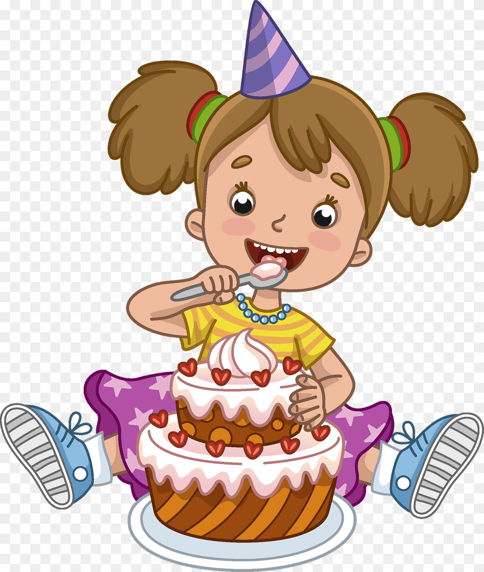 Birthday Girl Clipart, Person, People, Birthday Cake, Cake Free Png Download